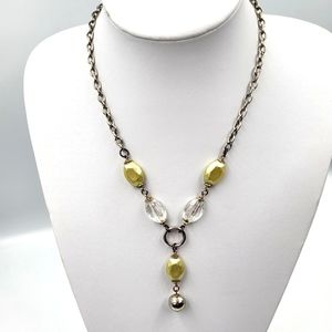Champagne & Clear Stones on Chunky Chain